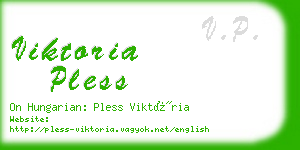 viktoria pless business card